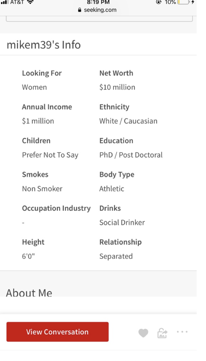 Sugar daddy info from SeekingArrangements